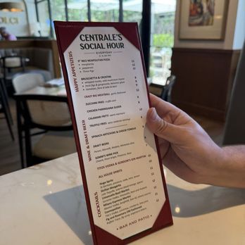 Centrale Italia - Happy hour menu - Italian Near Me - Dallas, Texas