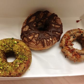 Kettle Glazed Doughnuts - Perfect start to any morning - pistachio, cinnamon sugar croughnut drizzled /w chocolate and blueberry bacon donut. Yummerz! - Donuts Near Me - Hollywood, California