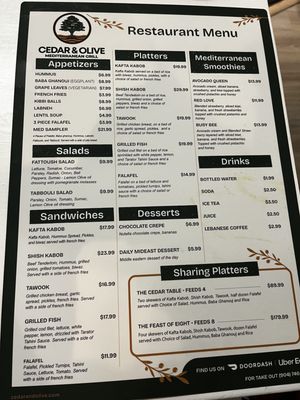 Menu photo 1 Cedar and Olive Jacksonville Beach, FL Menu photo 1 Cedar and Olive Jacksonville Beach, FL