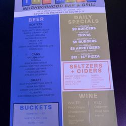 The Mack - Menu 2026