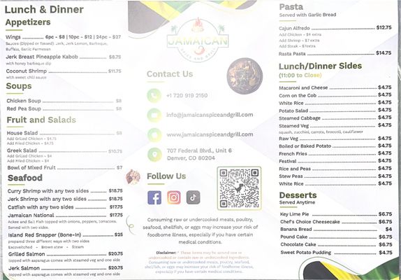 Menu photo 2 Jamaican Spice and Grill Denver, CO
