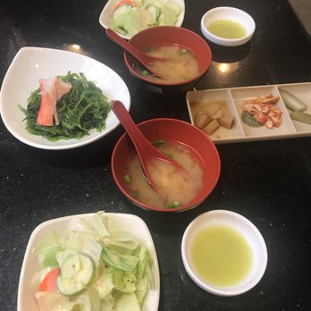 Blue Ocean Japanese Restaurant - Free soup and salad with lunch! We ordered seaweed salad as well - Japanese Near Me - Pueblo, Colorado