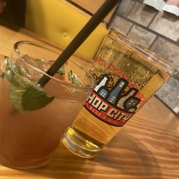 A Beer (Ace Pineapple Cider) and Mocktail