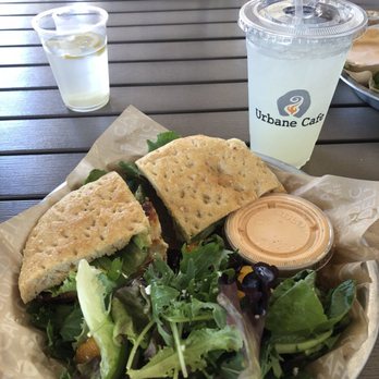 Urbane Cafe - Solid meal! This is their signature sandwich with a swap out of their balsamic dressing for the salad to a chipotle ranch. - Salad Near Me - Camarillo, California Urbane Cafe - Solid meal! This is their signature sandwich with a swap out of their balsamic dressing for the salad to a chipotle ranch. - Salad Near Me - Camarillo, California