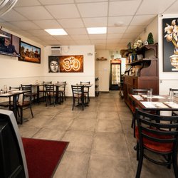 Dining tables with restaurant seating