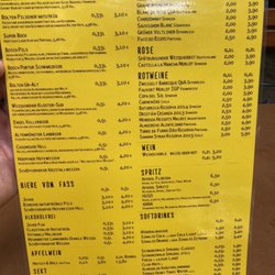 Westend - Drink menu