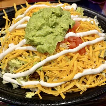 The Mexico Cafe - Tostada de Carne de Lujo / Deluxe Meat Tostada with ground beef - Salad Near Me - Temecula, California