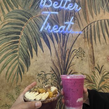 Palmetto Superfoods - Flex Blend (Recovery Bowl) & Let Me Love You Smoothie (16oz.) - Acai Bowls Near Me - Mountain View, California