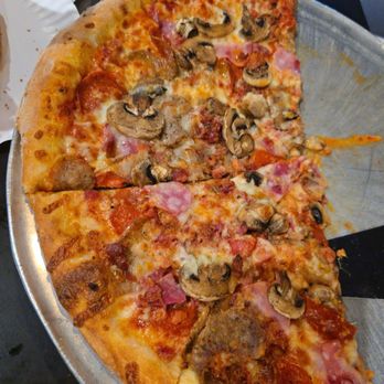 Sky's Pizza Pie - Meat pizza. Sub Mushrooms for ground beef. 16 inch - Pizza Near Me - Pensacola, Florida Sky's Pizza Pie - Meat pizza. Sub Mushrooms for ground beef. 16 inch - Pizza Near Me - Pensacola, Florida