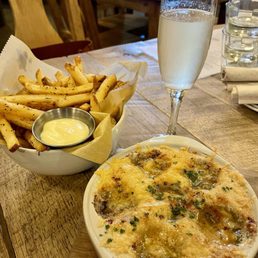Duck Fat Frites, escargot and Limoncello Spritz Duck Fat Frites, escargot and Limoncello Spritz