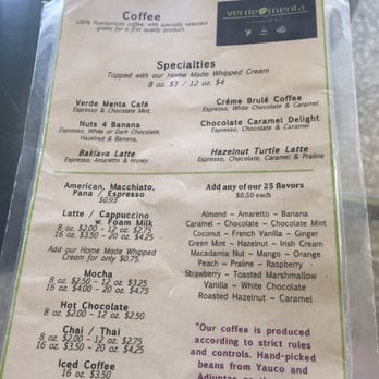 Verde Menta Cafe - Menu - Coffee & Tea Near Me - Isabela, Puerto Rico Verde Menta Cafe - Menu - Coffee & Tea Near Me - Isabela, Puerto Rico
