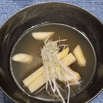 Shomon Kappo Sushi - Dashi Soup with Asparagus - Sushi Bars Near Me - Seattle, Washington