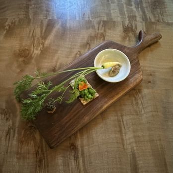 Cafe Juanita - Amuse bouche - baby carrot, crostini, cannoli with caviar - IG @bougiefoodieboi - Italian Near Me - Kirkland, Washington