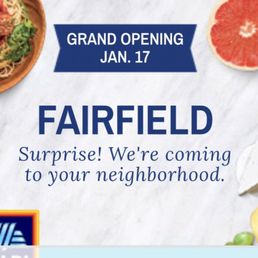 an advertisement for the grand opening of the fairfield