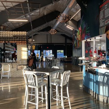 Obscurity Brewing - Indoor food area with tables - Breweries Near Me - Elburn, Illinois Obscurity Brewing - Indoor food area with tables - Breweries Near Me - Elburn, Illinois
