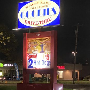 Goodies - a neon sign for a hot dog drive thru - Hot Dogs Near Me - Orange, Connecticut