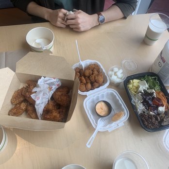 Bonchon Mountain view - half & half chicken wings, popcorn shrimp, bibimbap with steam tofu - Korean Near Me - Mountain View, California Bonchon Mountain view - half & half chicken wings, popcorn shrimp, bibimbap with steam tofu - Korean Near Me - Mountain View, California
