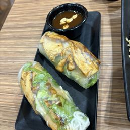Chicken soft spring rolls... freshly made for sure!!!