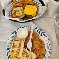 The Deli - Breakfast burrito with "smash" potatoes