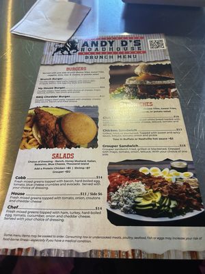 Menu photo 7 Andy Ds Roadhouse Milton, FL