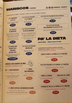 Menu photo 2 La Cabana Restaurant Tampa, FL Menu photo 2 La Cabana Restaurant Tampa, FL