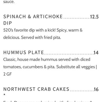 520 Bar & Grill - Menu3 - Bars Near Me - Bellevue, Washington