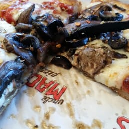 Mushroom black olive pizza Mushroom black olive pizza