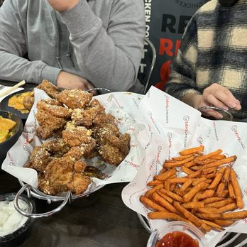 bb.q Chicken Brea - Chicken and sweet potato fries - Korean Near Me - Brea, California