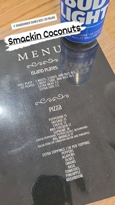 Menu photo 2 Smackin Coconuts Twentynine Palms, CA