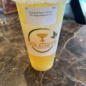Tea Champ - Large ice kumquat green tea - Bubble Tea Near Me - Hacienda Heights, California Tea Champ - Large ice kumquat green tea - Bubble Tea Near Me - Hacienda Heights, California