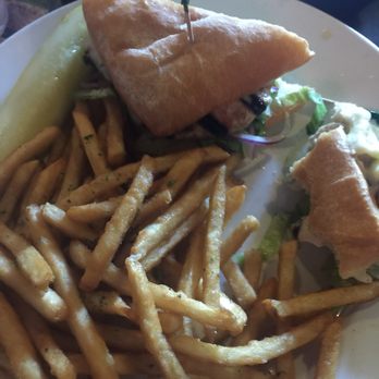 Tavern Grille - Chicken ciabatta sandwich .. (bad lighting) it was delicious - American Near Me - Murrieta, California