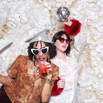 Philly Snap Booth - Posing in front of gorgeous Pampa Flower Wall. - Photo Booth Rentals Near Me Philly Snap Booth - Posing in front of gorgeous Pampa Flower Wall. - Photo Booth Rentals Near Me