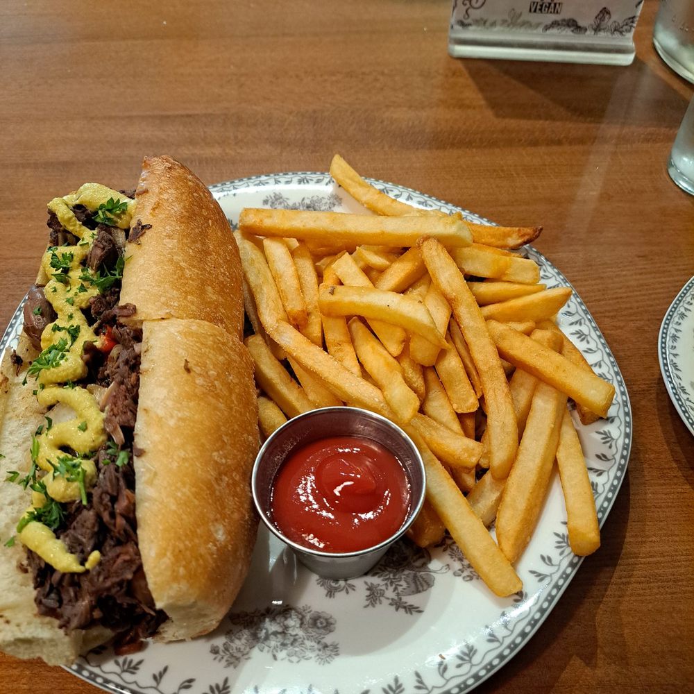 DC Vegan - Jackfruit Philly (no mayo) and fries - Vegan Near Me - Washington, DC, District of Columbia DC Vegan - Jackfruit Philly (no mayo) and fries - Vegan Near Me - Washington, DC, District of Columbia
