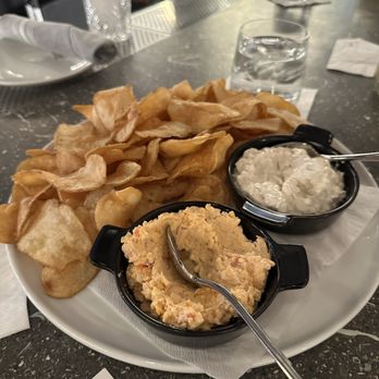 AKB, a hotel bar - Chips and Dip (onion dip and pimento cheese) - Cocktail Bars Near Me - Tysons, Virginia