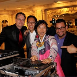 Ambient DJs - Striking a pose with the bride and groom