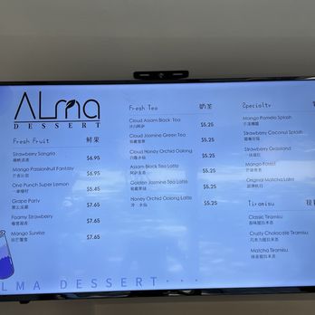 Alma Dessert - Menu - Bubble Tea Near Me - Sunnyvale, California Alma Dessert - Menu - Bubble Tea Near Me - Sunnyvale, California