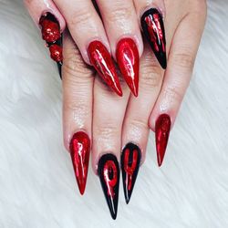 The Beauty Bar of Sacramento - Halloween themed nails by Lina