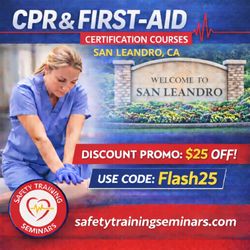 Safety Training Seminars - CPR First-aid classes in San Leandro