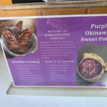 Hawaiian Chip Company - Purple Okinawan sweet potato info - Specialty Food Near Me - Honolulu, Hawaii Hawaiian Chip Company - Purple Okinawan sweet potato info - Specialty Food Near Me - Honolulu, Hawaii