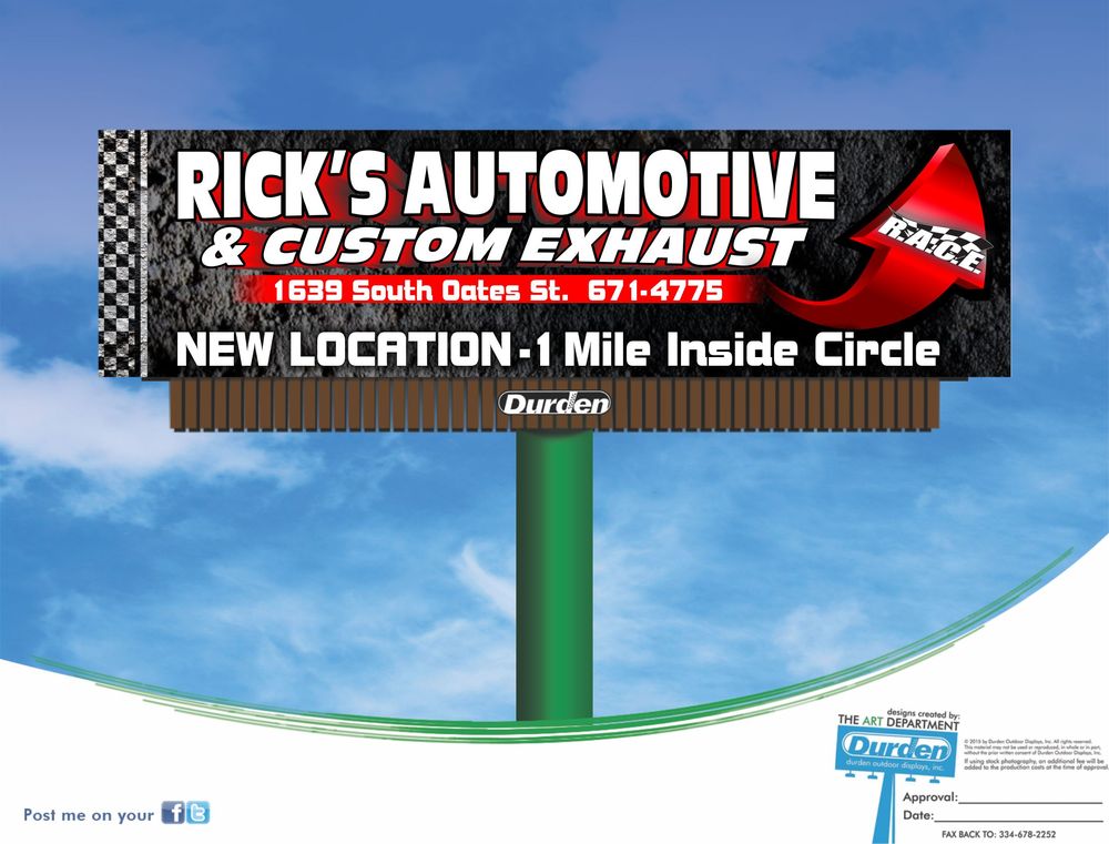 RICK’S AUTOMOTIVE AND CUSTOM EXHAUST Updated September 2024 11 Photos 1639 S Oates St