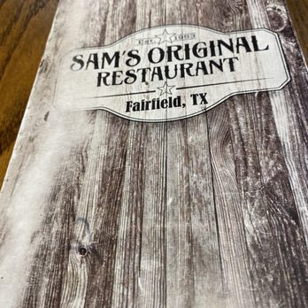 Sam's Original Restaurant - Menu - Barbeque Near Me - Fairfield, Texas Sam's Original Restaurant - Menu - Barbeque Near Me - Fairfield, Texas