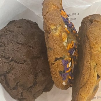 Yummee Treats - double chocolate cookie, fright something (halloween sprinkle seasonal flavor), another smores cookie - Bakeries Near Me - Madison, Wisconsin Yummee Treats - double chocolate cookie, fright something (halloween sprinkle seasonal flavor), another smores cookie - Bakeries Near Me - Madison, Wisconsin