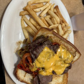 Dad's Cafe - Philly Cheese Steak Sandwich and Fries $17.99 - Jan 2025 - Breakfast & Brunch Near Me - Brentwood, California
