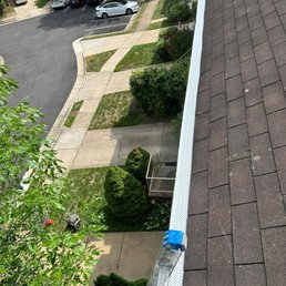 Installed gutter guards on our townhouse (roof is three stories up)