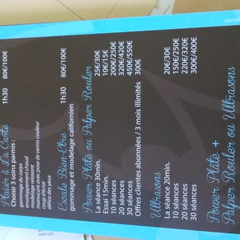 Lili Ness Institut - Carte des soins en août 2014 - Beauty & Spas Near Me