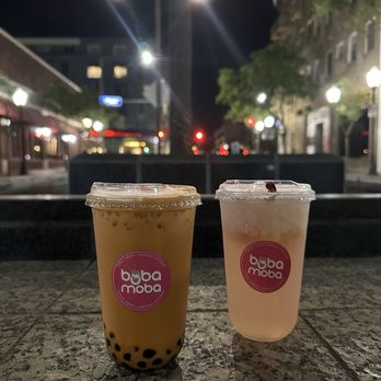Boba Moba - Strawberry lemonade with rose petals and Thai tea with boba - Bubble Tea Near Me - Glendale, California Boba Moba - Strawberry lemonade with rose petals and Thai tea with boba - Bubble Tea Near Me - Glendale, California