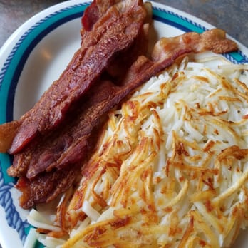 Benson's by the Beach - Side of hash browns and bacon. Delicious. - Breakfast & Brunch Near Me - Long Beach, Washington Benson's by the Beach - Side of hash browns and bacon. Delicious. - Breakfast & Brunch Near Me - Long Beach, Washington