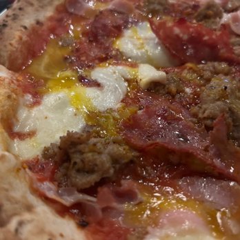 Brick Fire Tavern - Mamma Mia add egg yolk, chili oil and pepper flakes. Heaven basically. - Pizza Near Me - Honolulu, Hawaii Brick Fire Tavern - Mamma Mia add egg yolk, chili oil and pepper flakes. Heaven basically. - Pizza Near Me - Honolulu, Hawaii