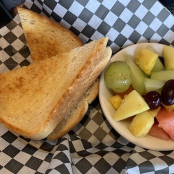 Fat Maddie's Grille - Kids meal:  grilled cheese sandwich with fruit salad - American Near Me - San Ramon, California