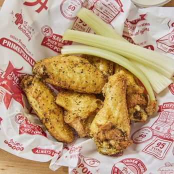 Prime Pizza - Lemon Pepper Wings - six pieces with ranch or blue cheese - Pizza Near Me - El Segundo, California Prime Pizza - Lemon Pepper Wings - six pieces with ranch or blue cheese - Pizza Near Me - El Segundo, California